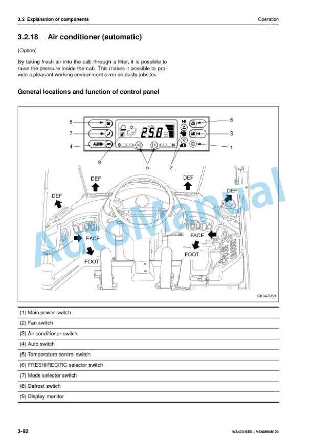 Komatsu WA430-6E0 Wheel Loader Operation and Maintenance Manual VEAM948103 3 Komatsu WA430-6E0 Wheel Loader Operation and Maintenance Manual VEAM948103 - Image 3