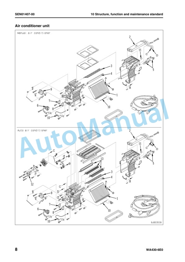 Alternative view of Komatsu WA430-6E0 Wheel Loader Shop Manual VEBM948101