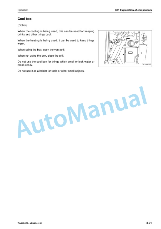 Komatsu WA430-6H0 Wheel Loader Operation and Maintenance Manual VEAM948102 3 Komatsu WA430-6H0 Wheel Loader Operation and Maintenance Manual VEAM948102 - Image 3