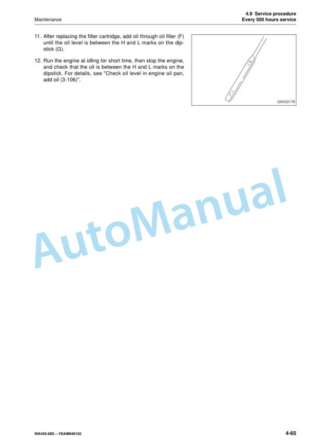 Komatsu WA430-6H0 Wheel Loader Operation and Maintenance Manual VEAM948102 5 Komatsu WA430-6H0 Wheel Loader Operation and Maintenance Manual VEAM948102 - Image 5