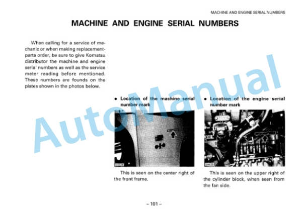 Komatsu WA450-1 Log Loader Operation and Maintenance Manual SEAM0421LG02 5 Komatsu WA450-1 Log Loader Operation and Maintenance Manual SEAM0421LG02 - Image 5