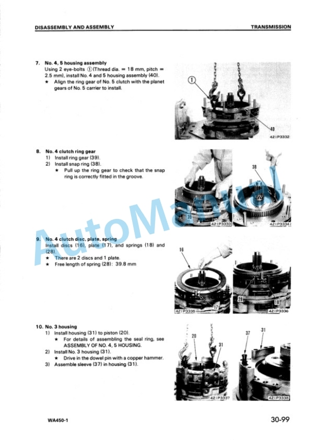 Komatsu WA450-1 Wheel Loader Shop Manual SEBM001700 4 Komatsu WA450-1 Wheel Loader Shop Manual SEBM001700 - Image 4