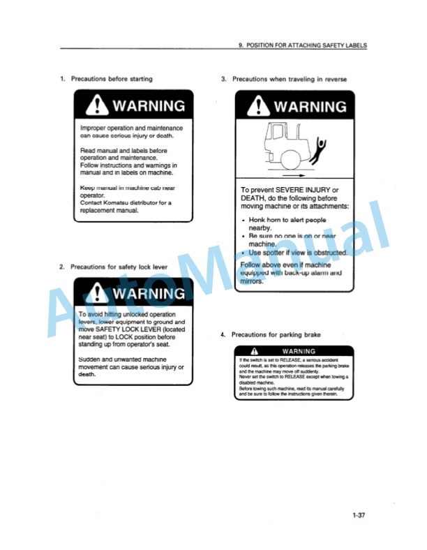 Komatsu WA450-3 Wheel Loader Operation and Maintenance Manual SEAM020900 2 Komatsu WA450-3 Wheel Loader Operation and Maintenance Manual SEAM020900 - Image 2