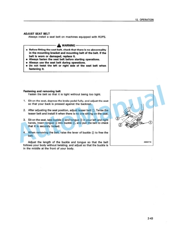 Komatsu WA450-3 Wheel Loader Operation and Maintenance Manual SEAM020900 3 Komatsu WA450-3 Wheel Loader Operation and Maintenance Manual SEAM020900 - Image 3
