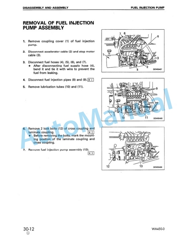 Komatsu WA450-3 Wheel Loader Shop Manual SEBM015501 4 Komatsu WA450-3 Wheel Loader Shop Manual SEBM015501 - Image 4