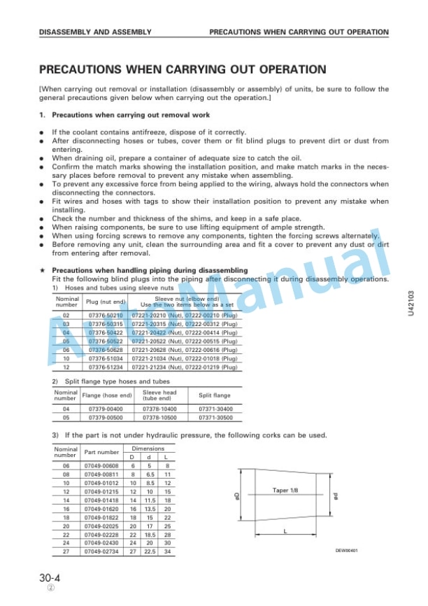 Komatsu WA450-3LL Log Loader Shop Manual SEBM009904 4 Komatsu WA450-3LL Log Loader Shop Manual SEBM009904 - Image 4