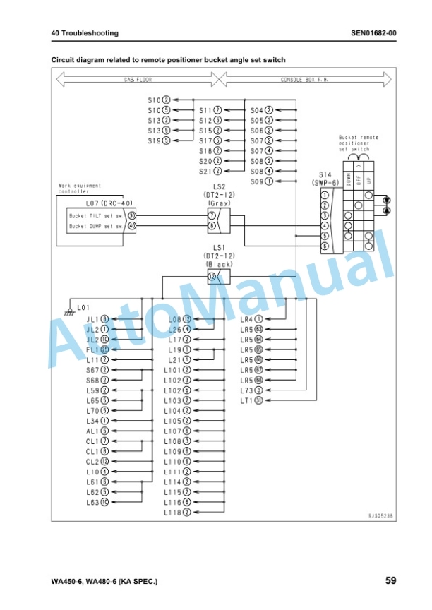 Komatsu WA450-6, WA480-6 Galeo Wheel Loader Shop Manual SEN00809-04 4 Komatsu WA450-6, WA480-6 Galeo Wheel Loader Shop Manual SEN00809-04 - Image 4