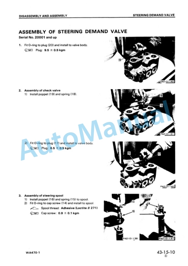 Komatsu WA470-1 Wheel Loader Shop Manual SEBMU4210106 3 Komatsu WA470-1 Wheel Loader Shop Manual SEBMU4210106 - Image 3