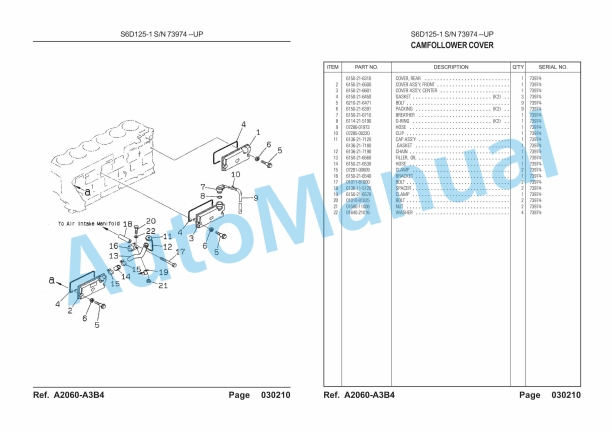 Komatsu WA470-3 Wheel Loader, S6D125-1 Parts Manual LEPBW47300 1 Komatsu WA470-3 Wheel Loader, S6D125-1 Parts Manual LEPBW47300