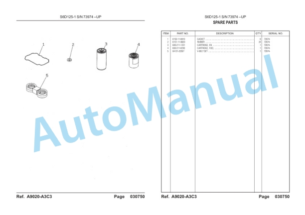 Komatsu WA470-3 Wheel Loader, S6D125-1 Parts Manual LEPBW47300 2 Komatsu WA470-3 Wheel Loader, S6D125-1 Parts Manual LEPBW47300-2