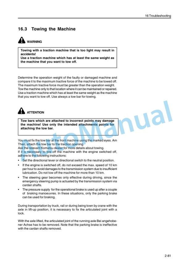 Komatsu WA470-3H Wheel Loader Operation and Maintenance Manual VEAM480200 4 Komatsu WA470-3H Wheel Loader Operation and Maintenance Manual VEAM480200 - Image 4