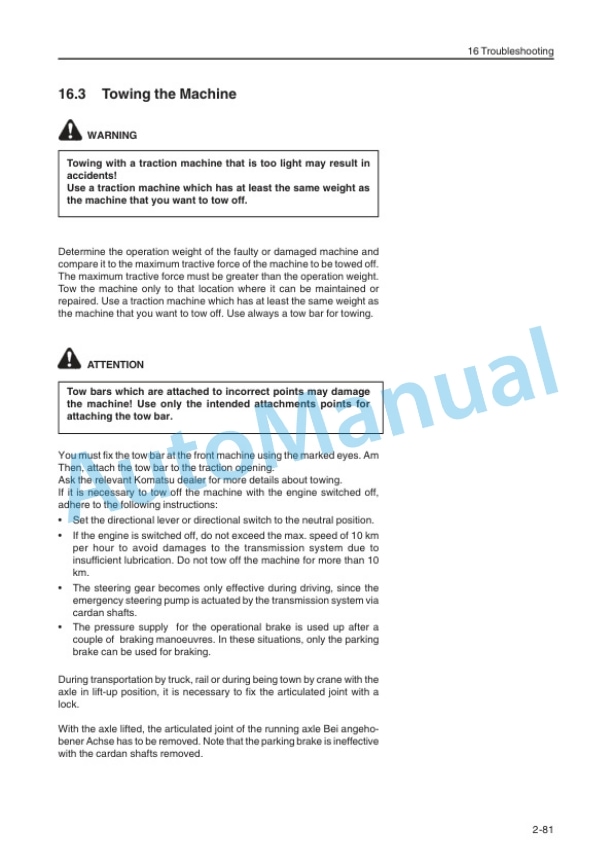 Komatsu WA470-3H Wheel Loader Operation and Maintenance Manual VEAM480400 4 Komatsu WA470-3H Wheel Loader Operation and Maintenance Manual VEAM480400 - Image 4