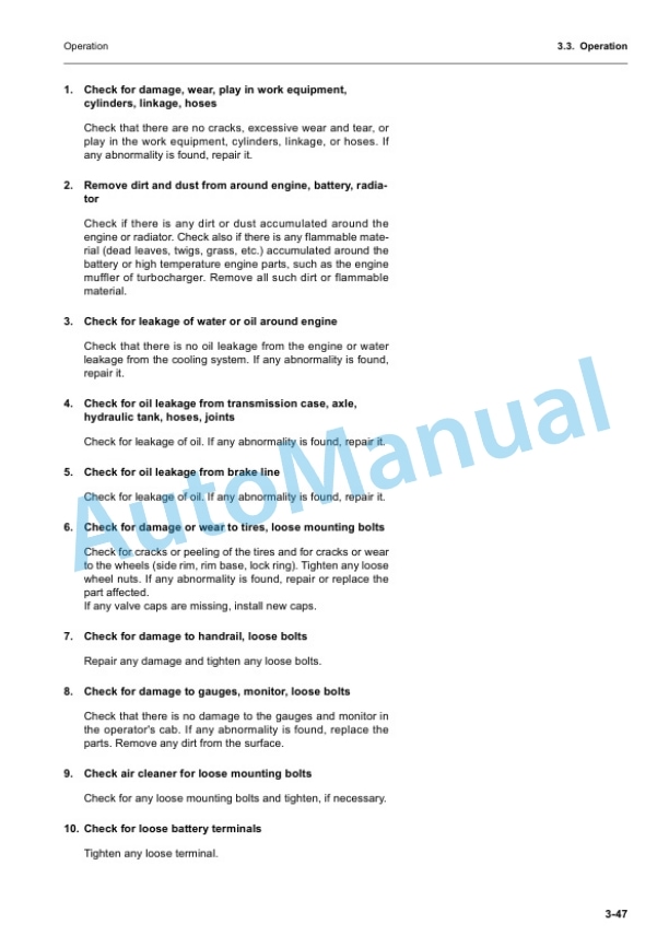 Komatsu WA470-3H Wheel Loader Operation and Maintenance Manual VEAM480600 3 Komatsu WA470-3H Wheel Loader Operation and Maintenance Manual VEAM480600 - Image 3