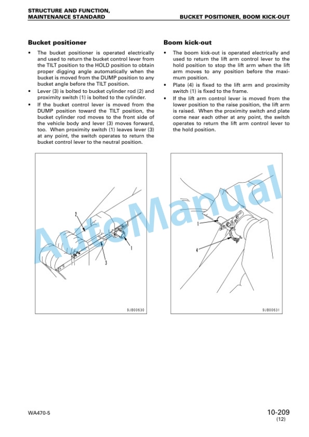 Alternative view of Komatsu WA470-5, WA480-5 Shop Manual SEBM024414