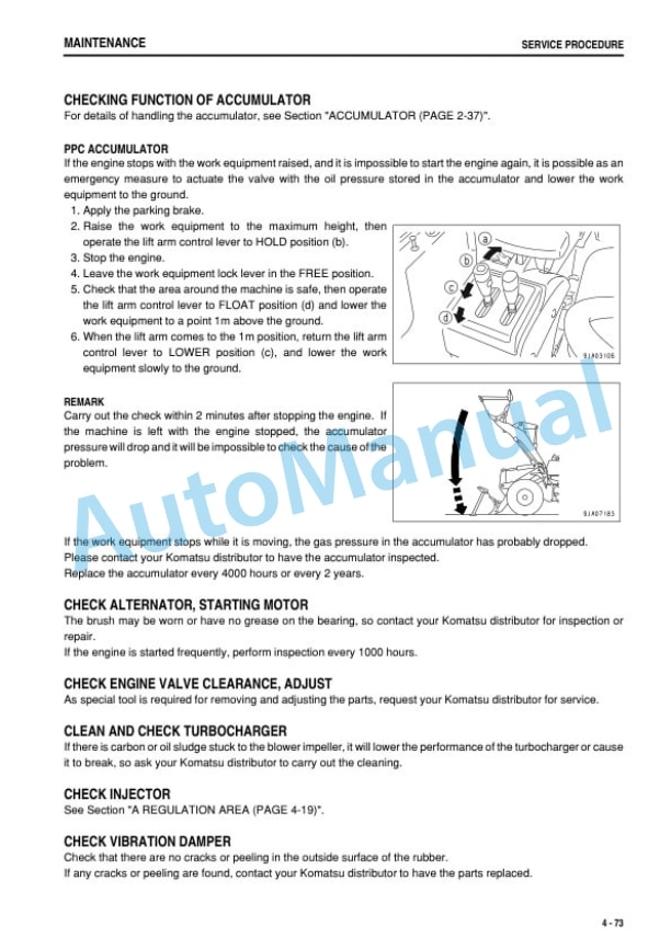 Komatsu WA470-5 Wheel Loader Operation and Maintenance Manual PEN00086-09 5 Komatsu WA470-5 Wheel Loader Operation and Maintenance Manual PEN00086-09 - Image 5