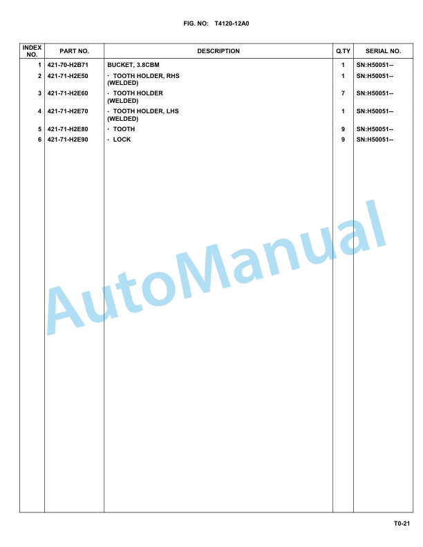 Komatsu WA470-6 Parts Manual WA470_6B 5 Komatsu WA470-6 Parts Manual WA470_6B-5