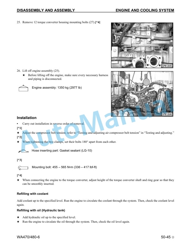 Komatsu WA470-6, WA480-6 Wheel Loader Shop Manual CEBM007102 5 Komatsu WA470-6, WA480-6 Wheel Loader Shop Manual CEBM007102 - Image 5