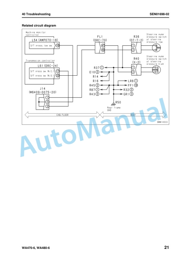 Komatsu WA470-6, WA480-6 Wheel Loader Shop Manual SEN00783-10 4 Komatsu WA470-6, WA480-6 Wheel Loader Shop Manual SEN00783-10 - Image 4