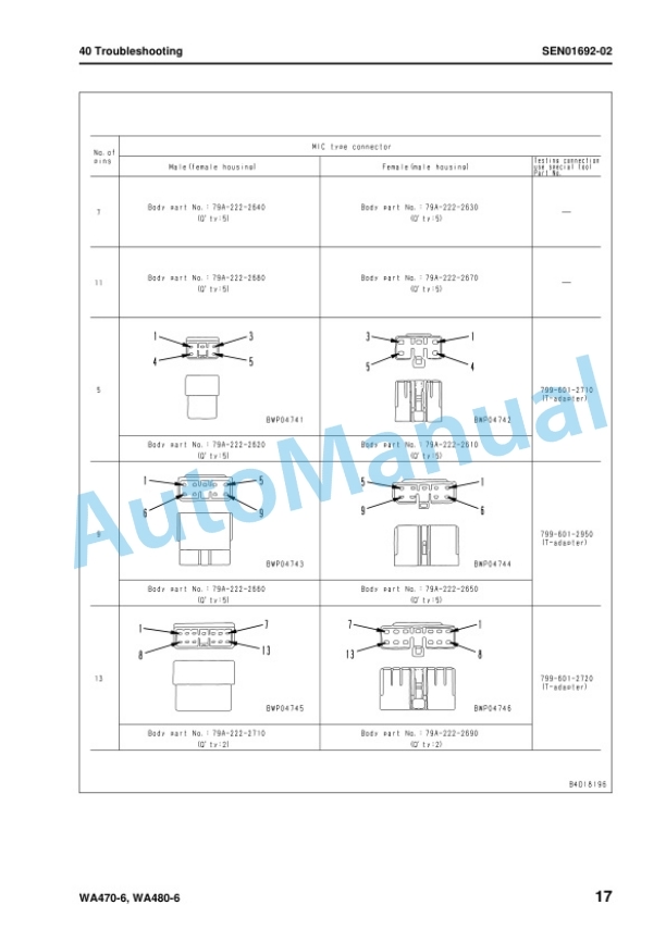 Komatsu WA470-6, WA480-6 Wheel Loader Shop Manual SEN00783-14 3 Komatsu WA470-6, WA480-6 Wheel Loader Shop Manual SEN00783-14 - Image 3