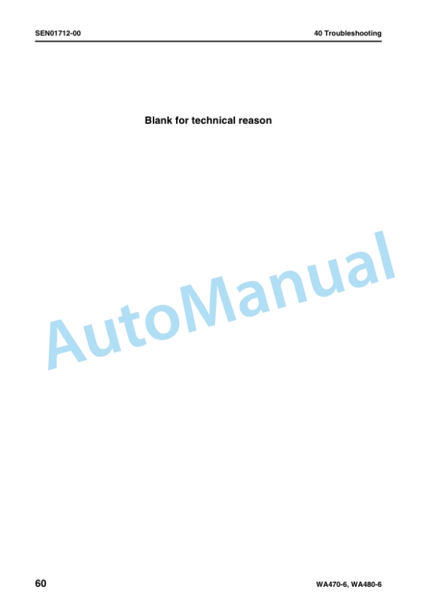 Komatsu WA470-6, WA480-6 Wheel Loader Shop Manual VEBM946101 4 Komatsu WA470-6, WA480-6 Wheel Loader Shop Manual VEBM946101 - Image 4