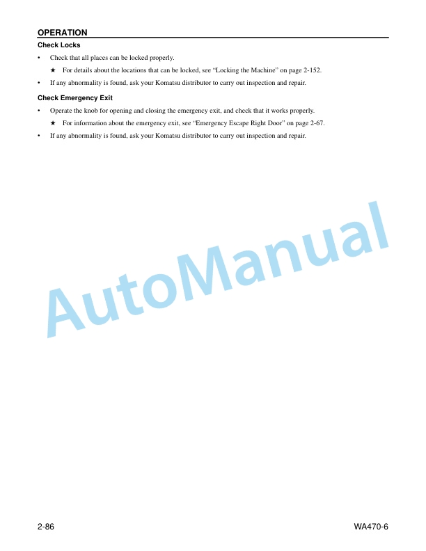 Komatsu WA470-6 Wheel Loader Operation and Maintenance Manual CEAM009204 3 Komatsu WA470-6 Wheel Loader Operation and Maintenance Manual CEAM009204 - Image 3