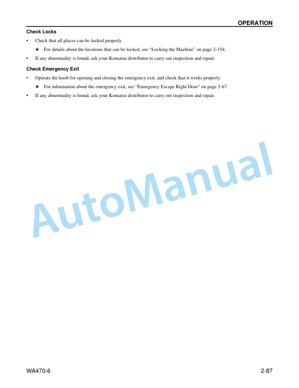Komatsu WA470-6 Wheel Loader Operation and Maintenance Manual CEAM023502 3 Komatsu WA470-6 Wheel Loader Operation and Maintenance Manual CEAM023502 - Image 3