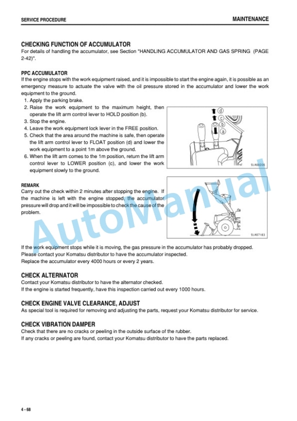 Komatsu WA470-6 Wheel Loader Operation and Maintenance Manual PEN00300-02 5 Komatsu WA470-6 Wheel Loader Operation and Maintenance Manual PEN00300-02 - Image 5