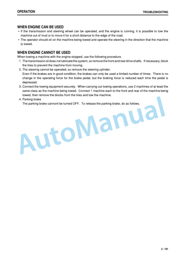 Komatsu WA470-6 Wheel Loader Operation and Maintenance Manual PEN01869-00 4 Komatsu WA470-6 Wheel Loader Operation and Maintenance Manual PEN01869-00-4