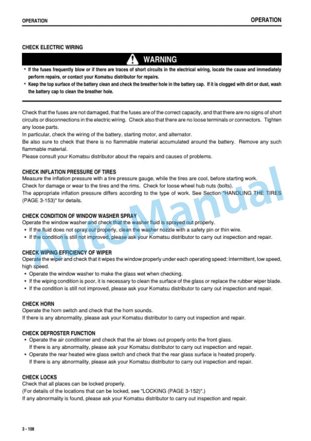 Komatsu WA470-6 Wheel Loader Operation and Maintenance Manual TEN00339-03 3 Komatsu WA470-6 Wheel Loader Operation and Maintenance Manual TEN00339-03 - Image 3