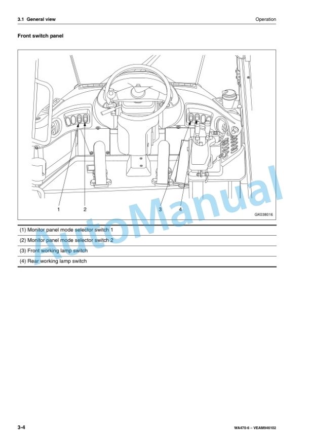 Komatsu WA470-6 Wheel Loader Operation and Maintenance Manual VEAM946102 2 Komatsu WA470-6 Wheel Loader Operation and Maintenance Manual VEAM946102 - Image 2