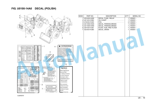 Komatsu WA470-6 Wheel Loader Parts Manual VZPB194602 5 Komatsu WA470-6 Wheel Loader Parts Manual VZPB194602-5