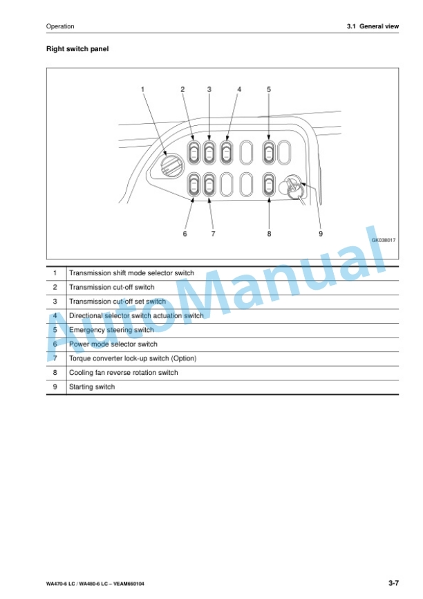 Komatsu WA470-6LC, WA480-6LC Wheel Loader Operation and Maintenance Manual VEAM660104 2 Komatsu WA470-6LC, WA480-6LC Wheel Loader Operation and Maintenance Manual VEAM660104 - Image 2