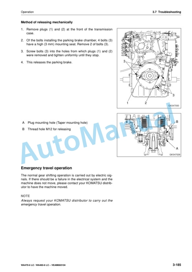 Komatsu WA470-6LC, WA480-6LC Wheel Loader Operation and Maintenance Manual VEAM660104 4 Komatsu WA470-6LC, WA480-6LC Wheel Loader Operation and Maintenance Manual VEAM660104 - Image 4