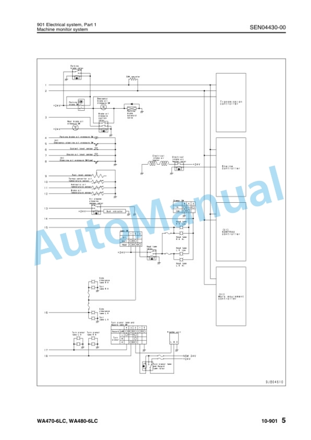Alternative view of Komatsu WA470-6LC, WA480-6LC Wheel Loader Shop Manual VEBM660100