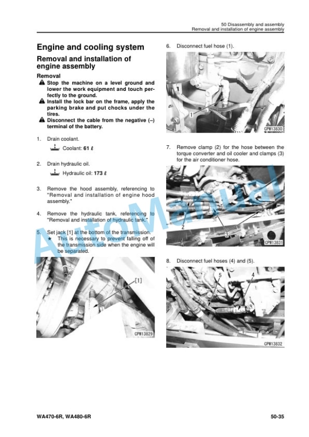 Komatsu WA470-6R, WA480-6R Wheel Loader Shop Manual SEN06594-06 5 Komatsu WA470-6R, WA480-6R Wheel Loader Shop Manual SEN06594-06 - Image 5