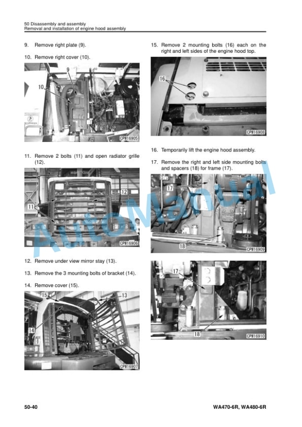 Komatsu WA470-6R, WA480-6R Wheel Loader Shop Manual SEN06594-08 5 Komatsu WA470-6R, WA480-6R Wheel Loader Shop Manual SEN06594-08 - Image 5
