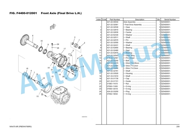 Komatsu WA470-6R Wheel Loader Parts Manual PBEW4706R0-00 3 Komatsu WA470-6R Wheel Loader Parts Manual PBEW4706R0-00-3