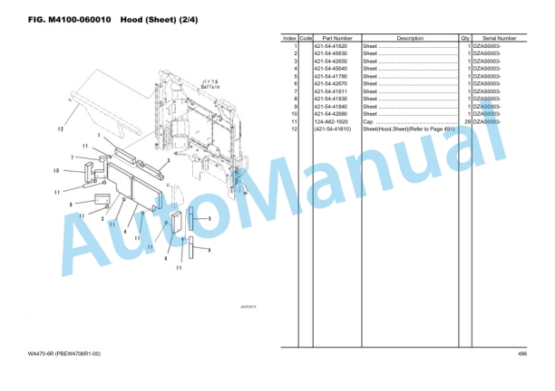 Komatsu WA470-6R Wheel Loader Parts Manual PBEW4706R1-00 5 Komatsu WA470-6R Wheel Loader Parts Manual PBEW4706R1-00-5