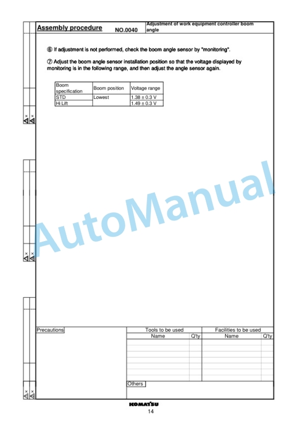 Komatsu WA470-7 Wheel Loader Field Assembly Instruction GEN00122-00 3 Komatsu WA470-7 Wheel Loader Field Assembly Instruction GEN00122-00 - Image 3