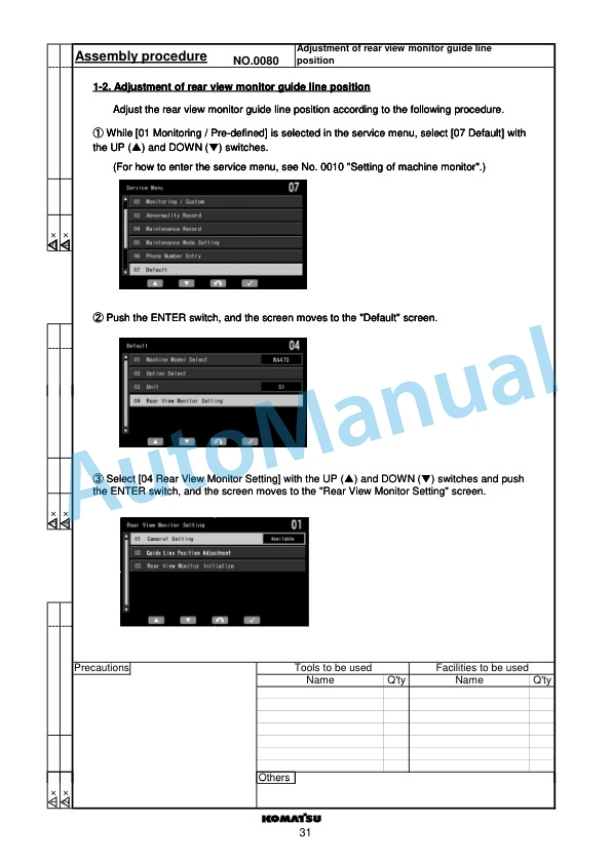 Komatsu WA470-7 Wheel Loader Field Assembly Instruction GEN00122-00 5 Komatsu WA470-7 Wheel Loader Field Assembly Instruction GEN00122-00 - Image 5