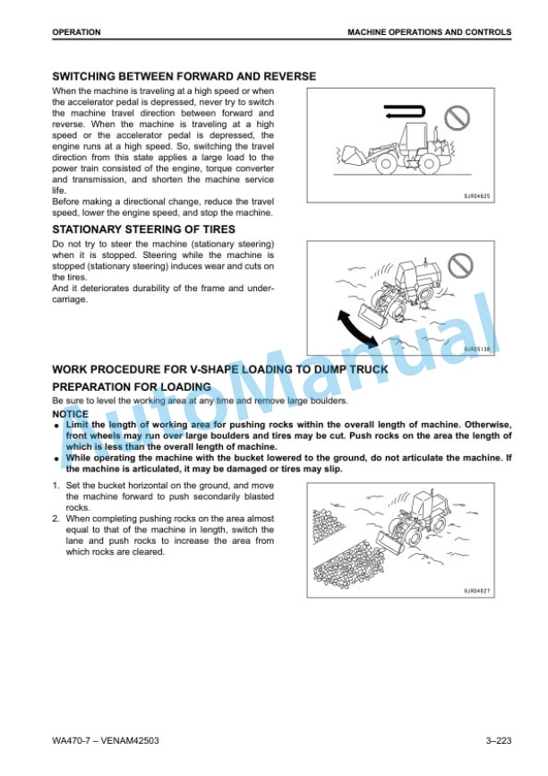 Komatsu WA470-7 Wheel Loader Operation and Maintenance Manual VENAM42503 4 Komatsu WA470-7 Wheel Loader Operation and Maintenance Manual VENAM42503 - Image 4