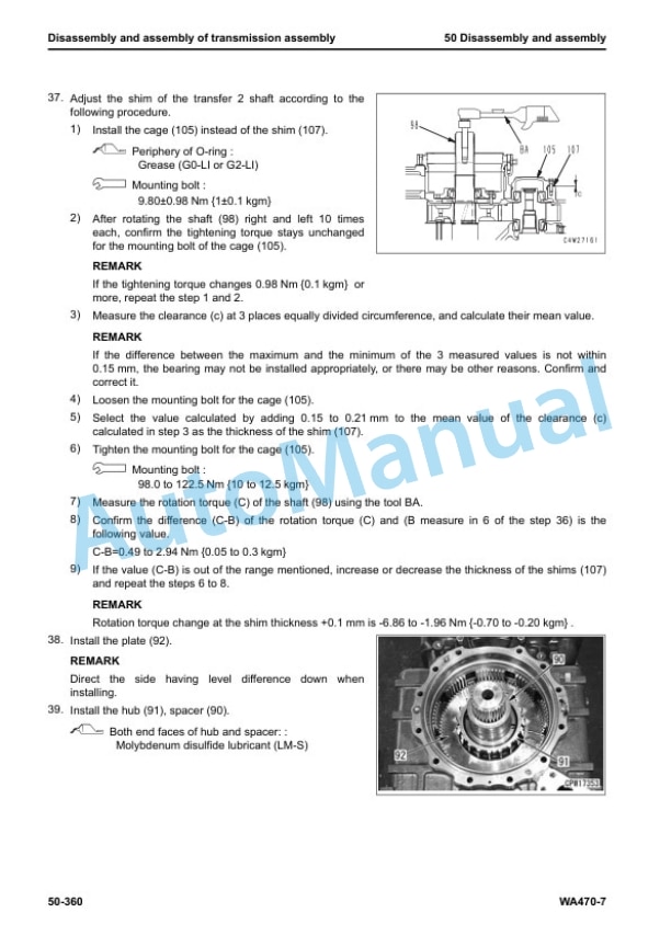 Komatsu WA470-7 Wheel Loader Shop Manual SEN06006-09 5 Komatsu WA470-7 Wheel Loader Shop Manual SEN06006-09 - Image 5