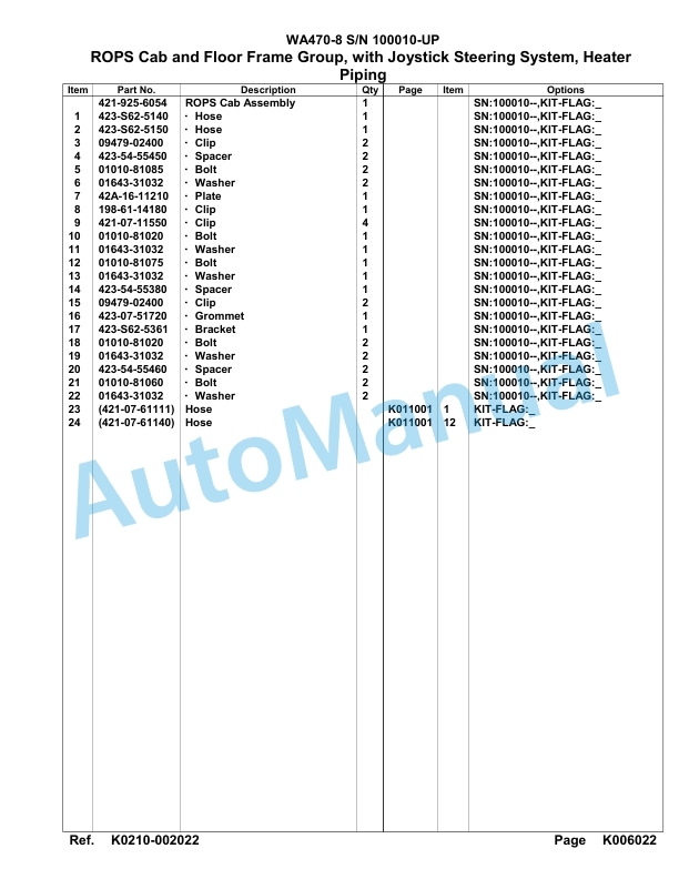Komatsu WA470-8 Parts Manual 100010-UP 4 Komatsu WA470-8 Parts Manual 100010-UP-4