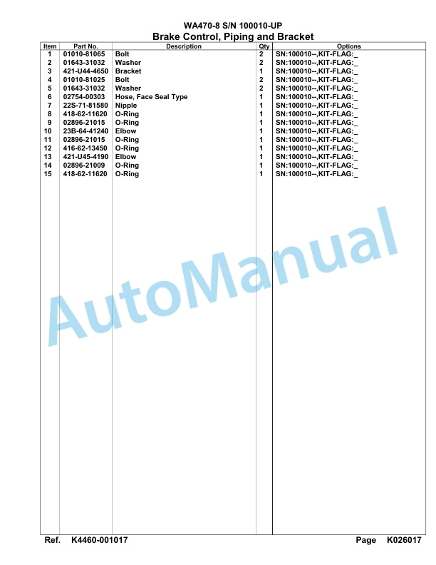Komatsu WA470-8 Parts Manual 100010-UP 5 Komatsu WA470-8 Parts Manual 100010-UP-5