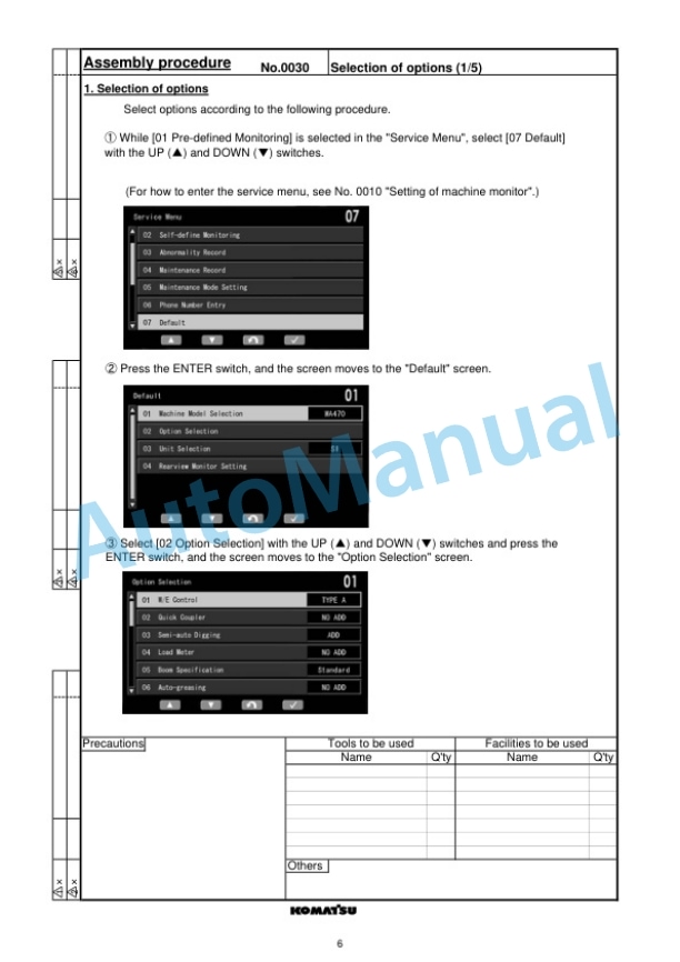 Komatsu WA470-8 Wheel Loader Field Assembly Instruction GEN00133-00 2 Komatsu WA470-8 Wheel Loader Field Assembly Instruction GEN00133-00 - Image 2