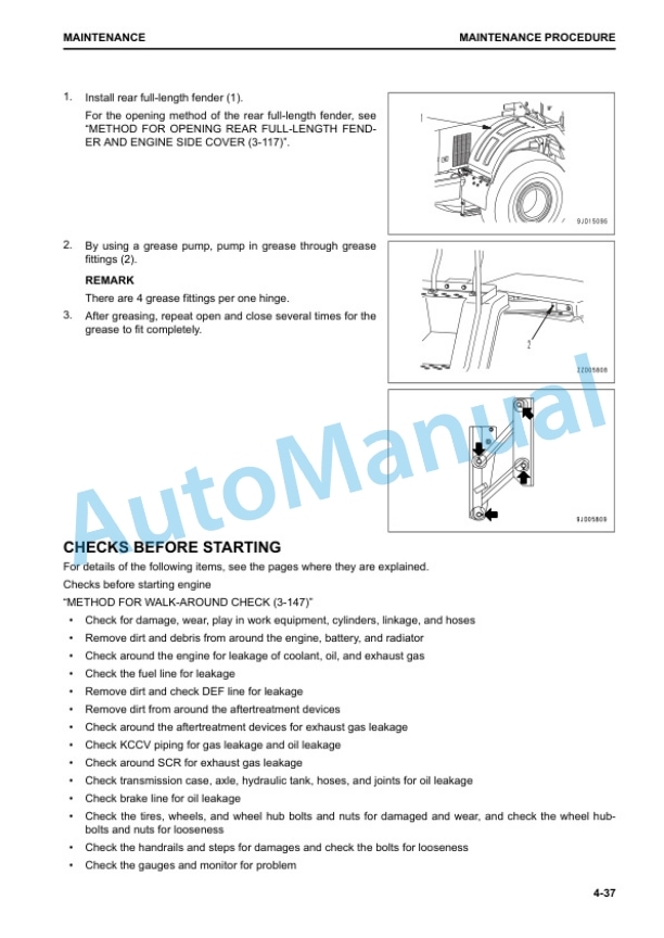 Komatsu WA470-8 Wheel Loader Operation and Maintenance Manual CEAM029502 5 Komatsu WA470-8 Wheel Loader Operation and Maintenance Manual CEAM029502 - Image 5