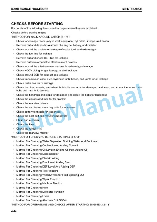 Komatsu WA470-8 Wheel Loader Operation and Maintenance Manual CEAM029507 5 Komatsu WA470-8 Wheel Loader Operation and Maintenance Manual CEAM029507 - Image 5