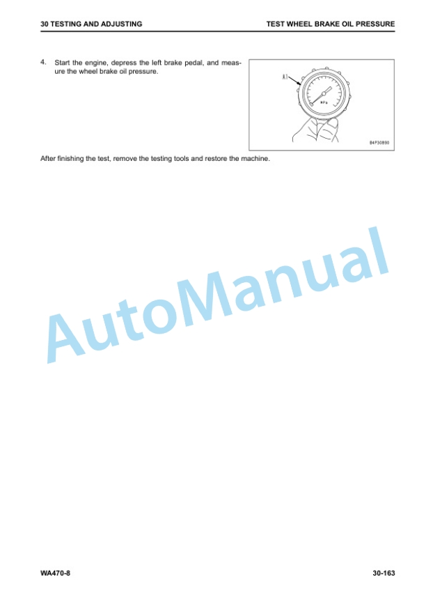 Alternative view of Komatsu WA470-8 Wheel Loader Shop Manual CEBM030001