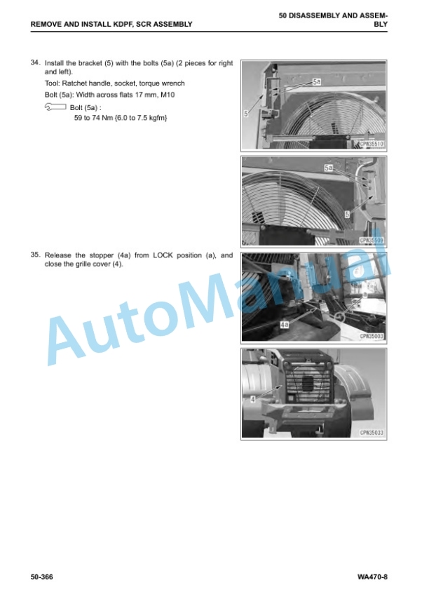 Komatsu WA470-8 Wheel Loader Shop Manual CEBM030001 5 Komatsu WA470-8 Wheel Loader Shop Manual CEBM030001 - Image 5