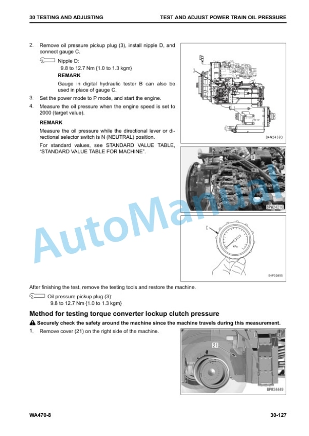 Alternative view of Komatsu WA470-8 Wheel Loader Shop Manual SEN06514-08